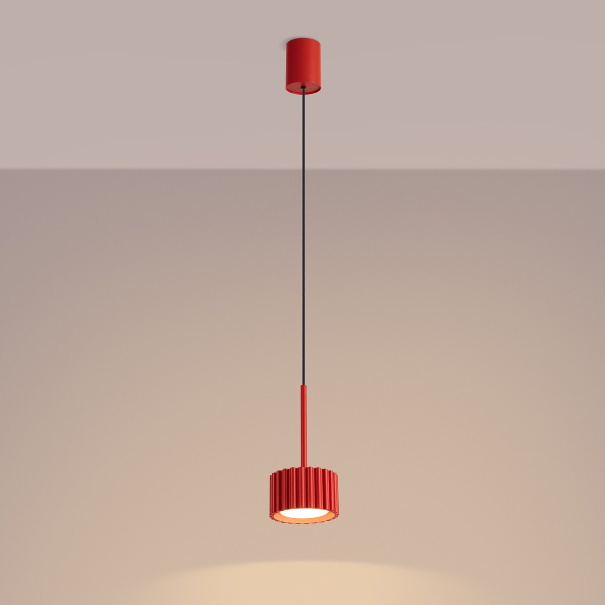 Lampa wisząca AURA 1 czerwona Gx53