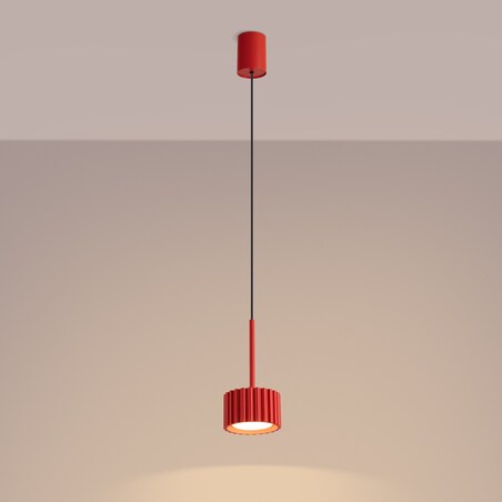 Lampa wisząca AURA 1 czerwona Gx53