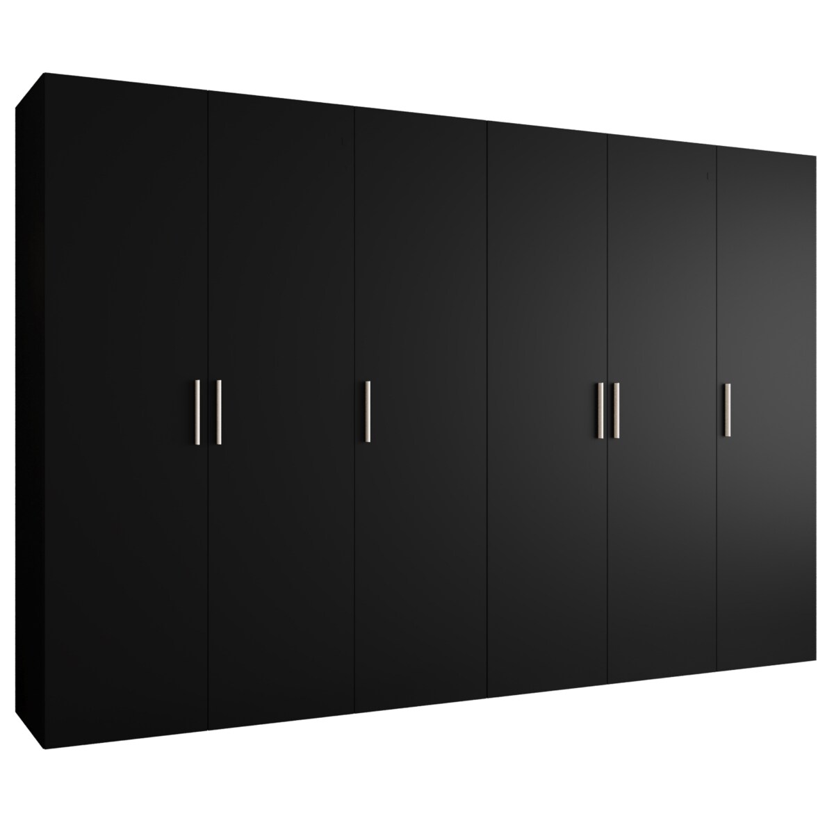 Szafa uchylna otwierana BARI 1 300 wys. 202 cm Czarny + u. Srebrny