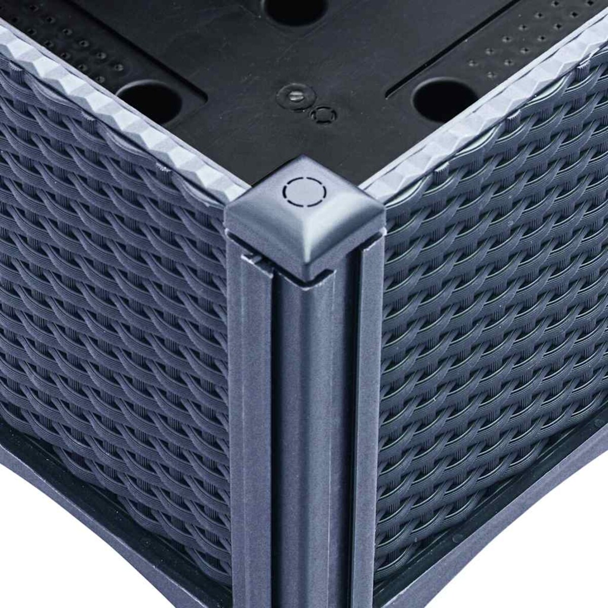 vidaXL Donica ogrodowa z nóżkami, niebieskoszara, 160x40x42 cm, PP