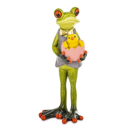 Figurka - żaba z kurczaczkiem 16x7x6 cm RANA CON POLLO