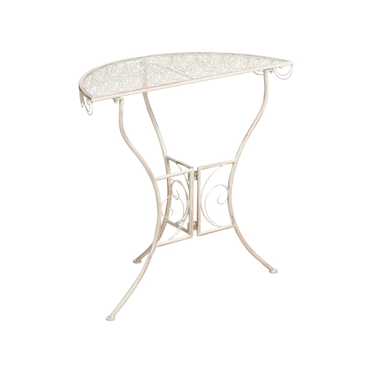 Stolik bistro JUINA 36 x 80 cm Metal Jasnobeżowy