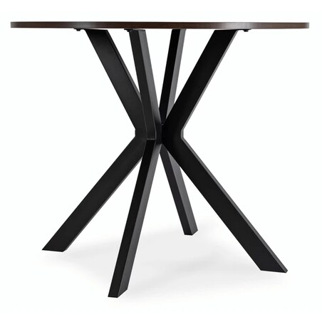 Stół okrągły do jadalni orzech czarny 90 cm LAUREN