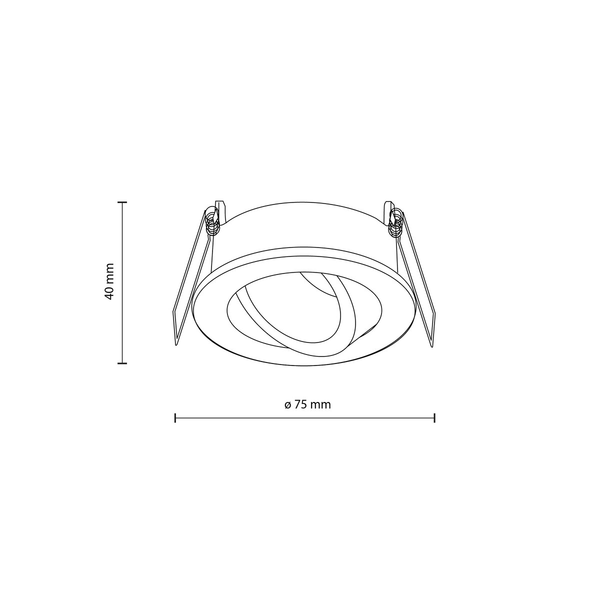 TK Lighting AURA WHITE 10572 oprawa wpuszczana łazienkowa IP65 GU10 biała ruchoma