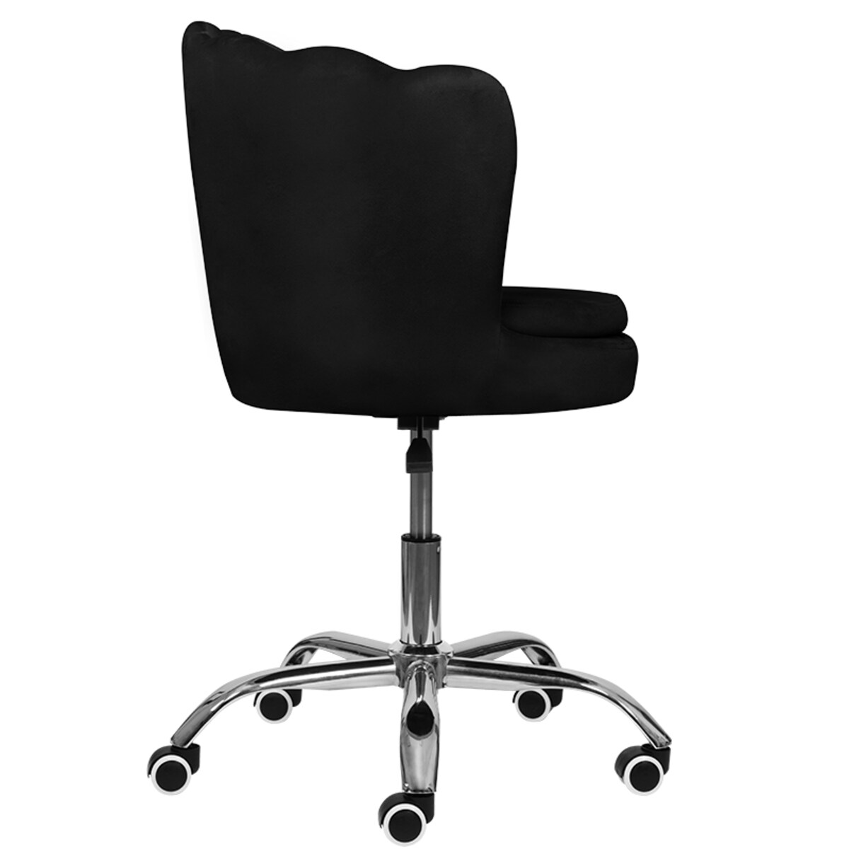 Fotel biurowy krzesło obrotowe regulowane welurowe muszelka