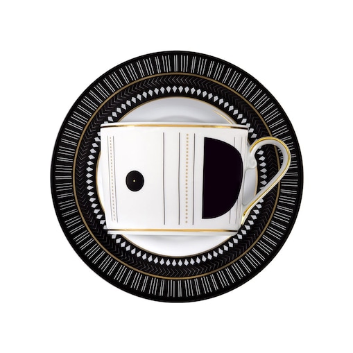 Zestaw filiżanek ze spodkami dla 6 osób 12 el. Jenny Art Deco GX48