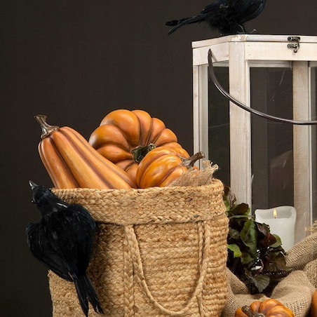 FIGURKA DYNIA HALLOWEEN JESIEŃ pomarańczowa imitacja jesienna 24cm