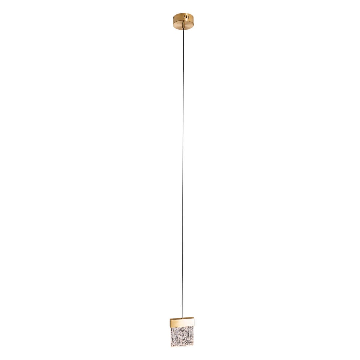 Szklana lampa wisząca Vetro P0573D Maxlight LED 4,5W 3000K złoty przezroczysty