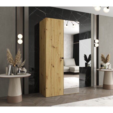 Szafa uchylna otwierana PARMA 2 100 wys. 202 cm Artisan + u. Czarny