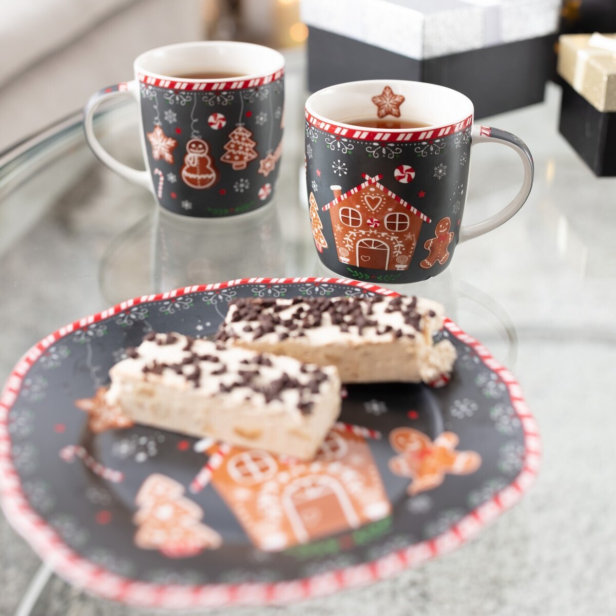 Zestaw kubków Gingerbread Cookies boże narodzenie, święta, świąteczne, , 9 x 9 x 9 cm