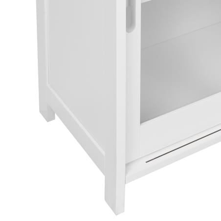 Szafka ze szklanymi drzwiami CRABTREE 86 cm Biały