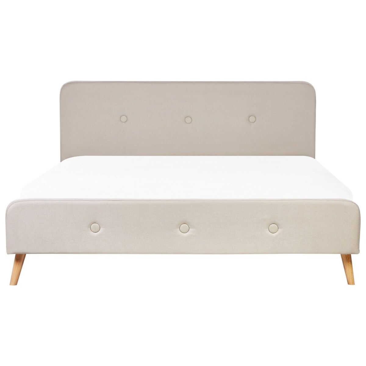 Łóżko tapicerowane 180 x 200 cm beżowe RENNES