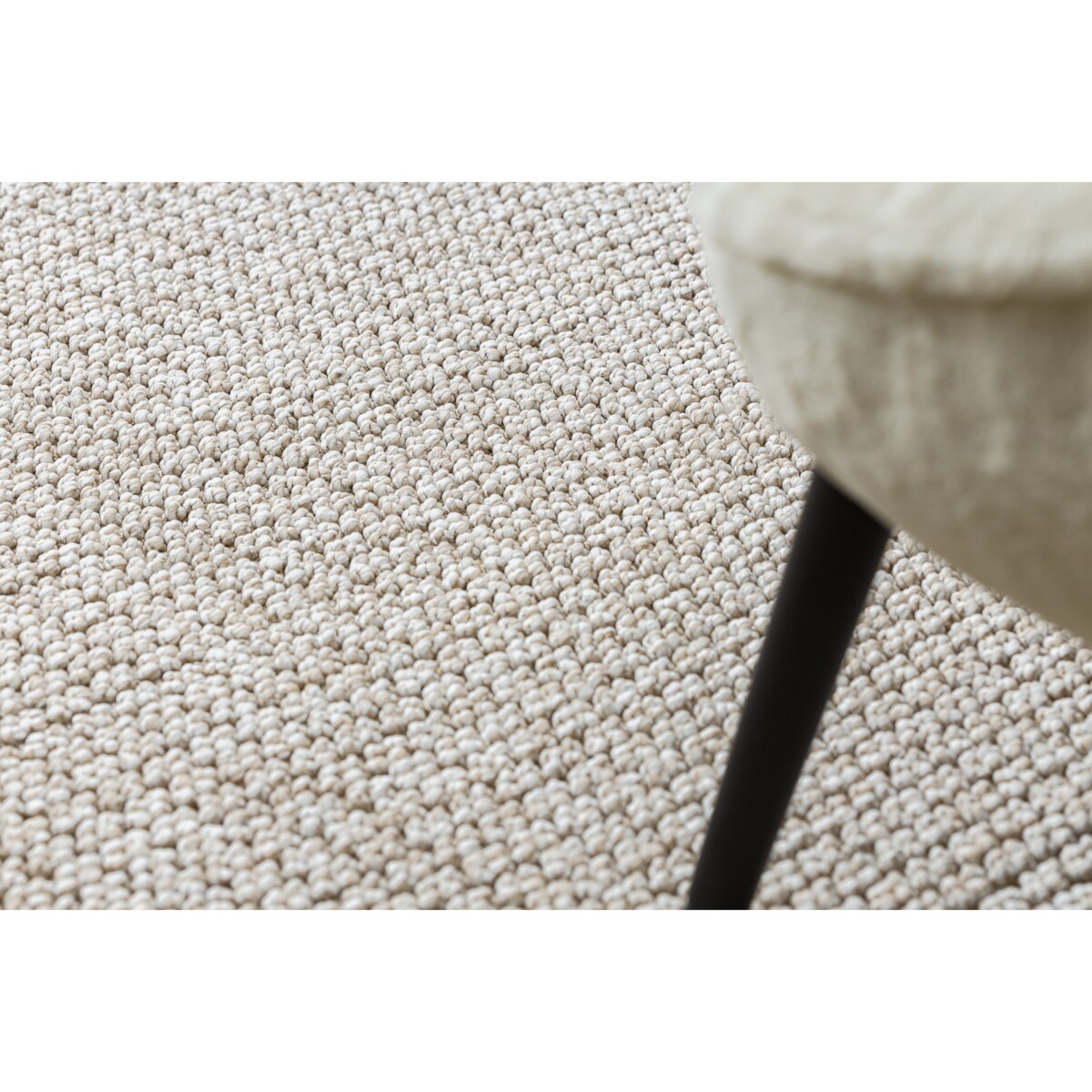 Dywan CASABLANCA LOOP koło beż pętelkowy, koło 80 cm