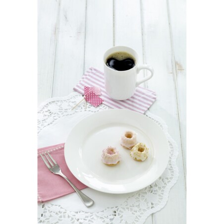 Talerz do przekąsek Cashmere Round z rantem, biały, 15 cm