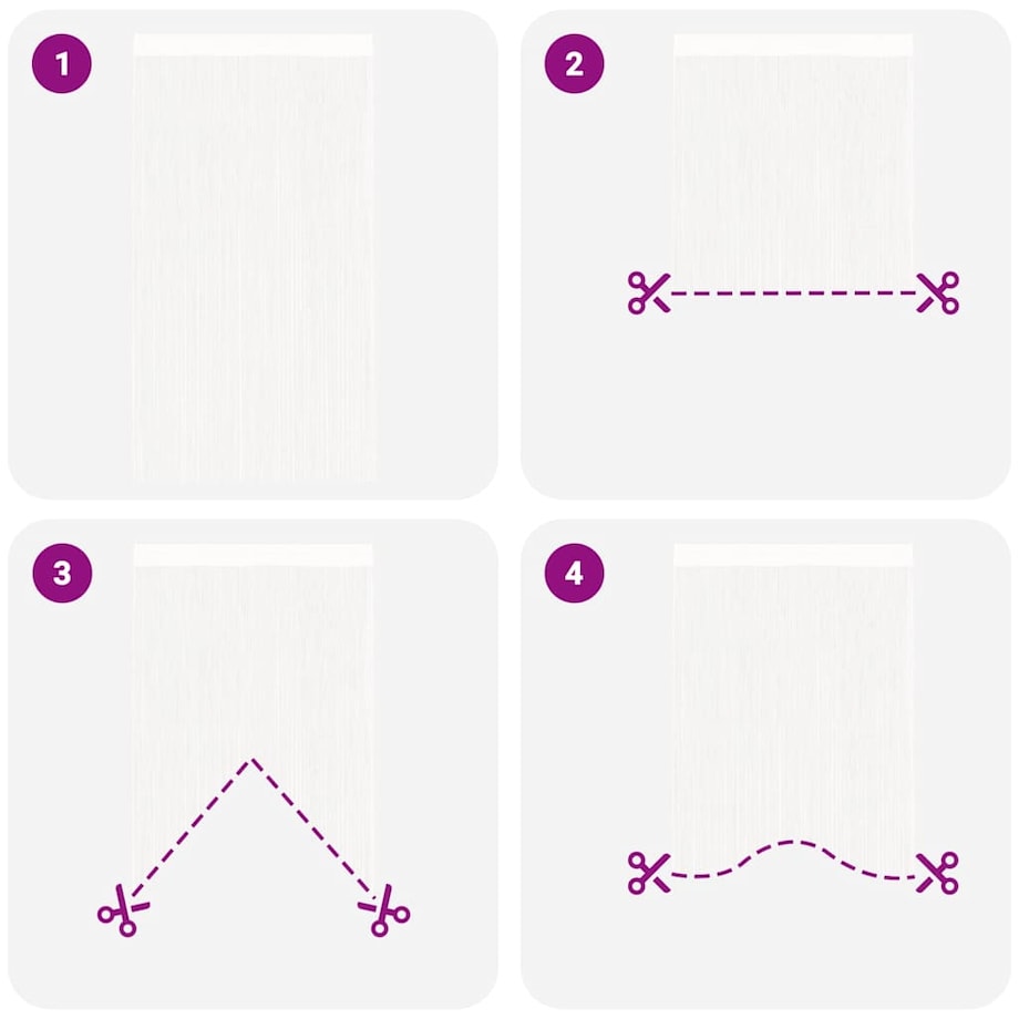 vidaXL Zasłony sznurkowe, 2 sztuki, 140 x 250 cm, białe