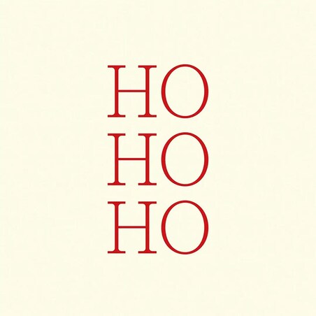 Poduszka świąteczna na krzesło - HO HO HO - czerwone