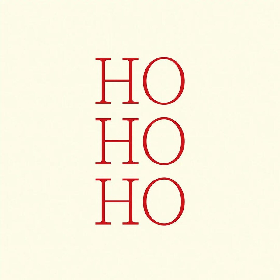 Poduszka świąteczna na krzesło - HO HO HO - czerwone