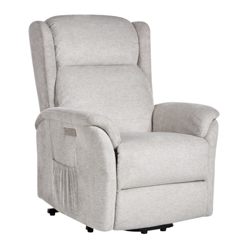 Elektryczny fotel rozkładany ELEGY Tkanina Jasnoszary