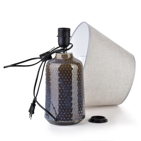 LETI GREY Lampa stołowa 12x12x45cm