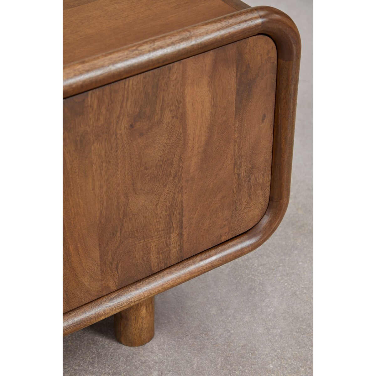 Szafka RTV 175x45 cm z ciemnego drewna mango Gina