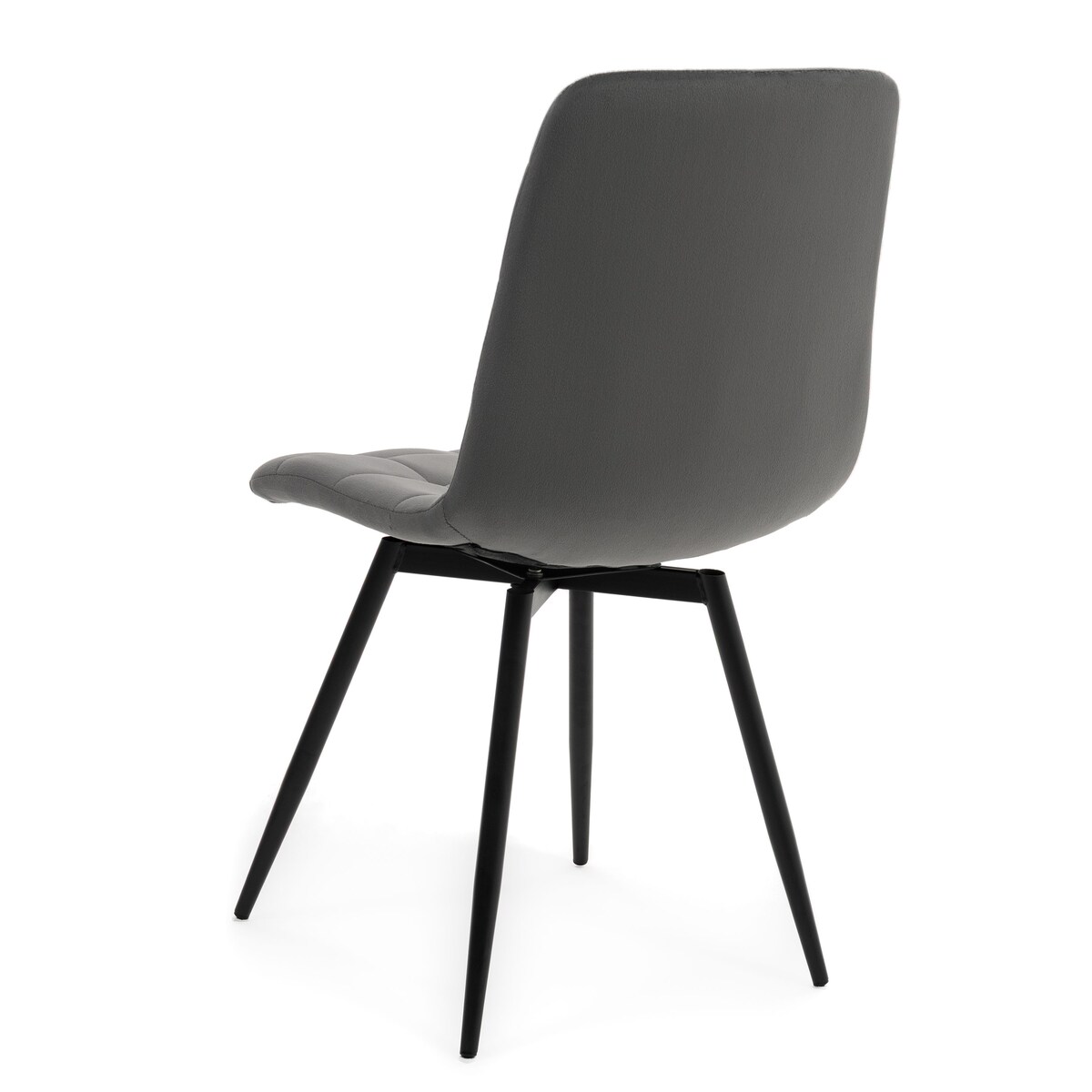 Krzesło tapicerowane obrotowe do salonu ARCO szary welur