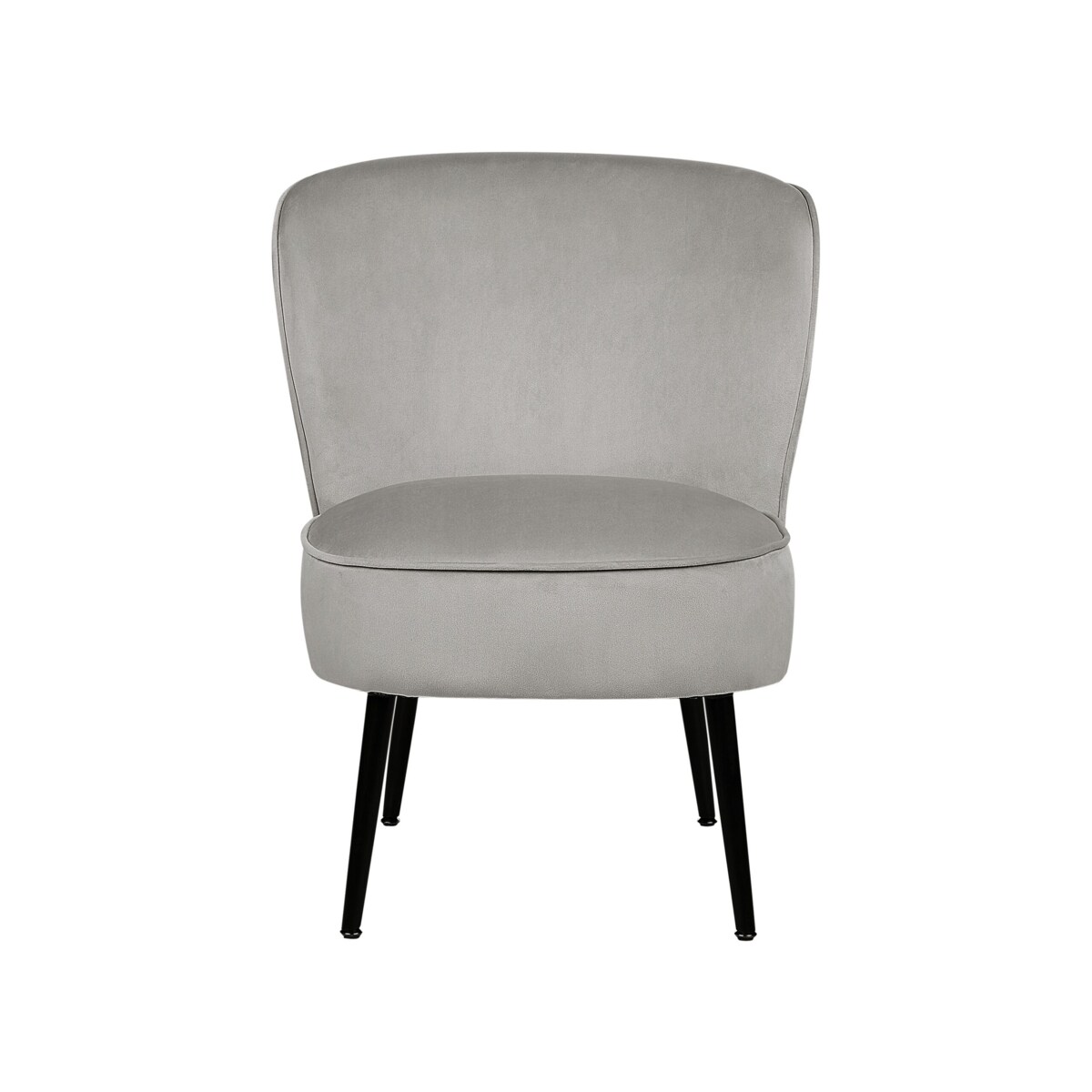 Fotel welurowy szary VOSS