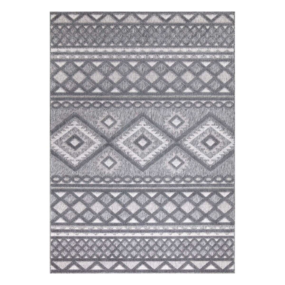 Dywan na zewnątrz i do wnętrz boho Sanori 4350 Antracyt 80x250