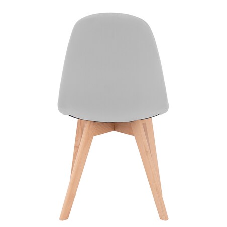 Krzesło skandynawskie tapicerowane welurowe nowoczesne szare