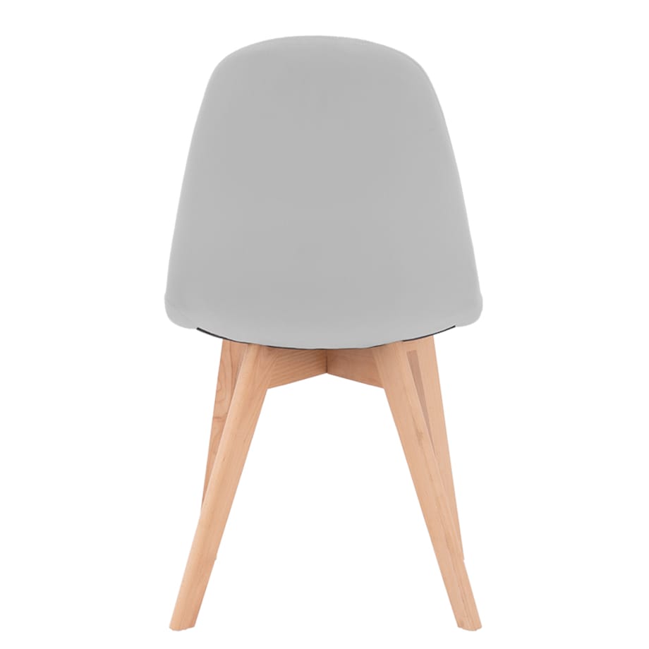 Krzesło skandynawskie tapicerowane welurowe nowoczesne szare