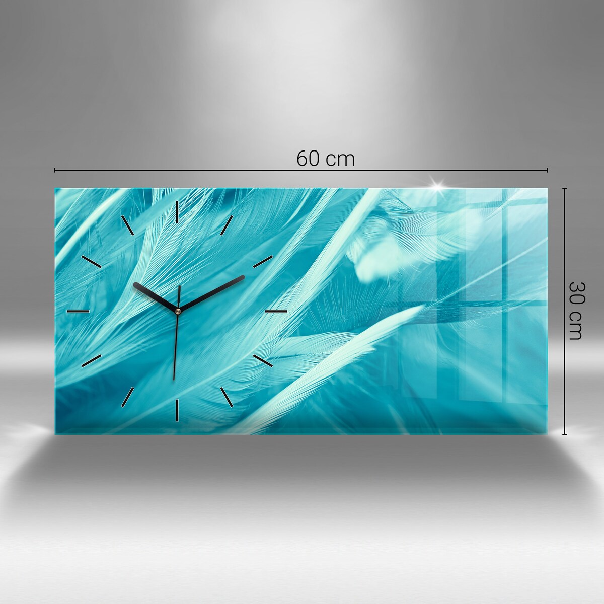 Zegar ścienny Kremowy Marmur, 60x30 cm