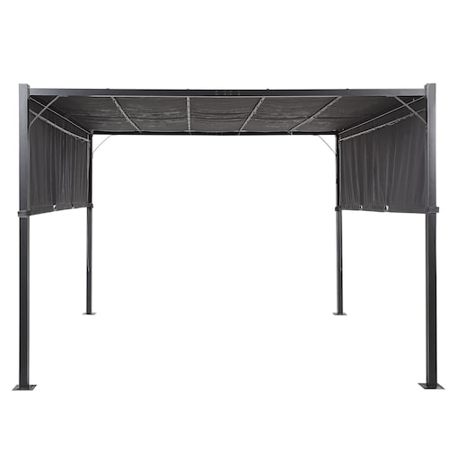 Pawilon ogrodowy LED PARGA Metal 310 cm 310 cm Ciemnoszary
