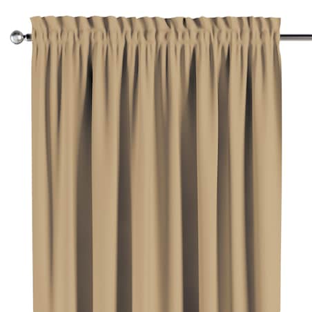 Zasłona na kanale z grzywką 1 szt. 130x260 złocisty beż