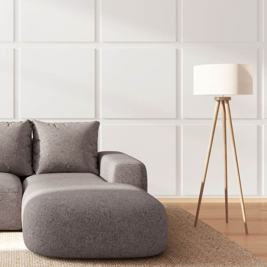 Monce Sofa narożna prawa jasnoszara