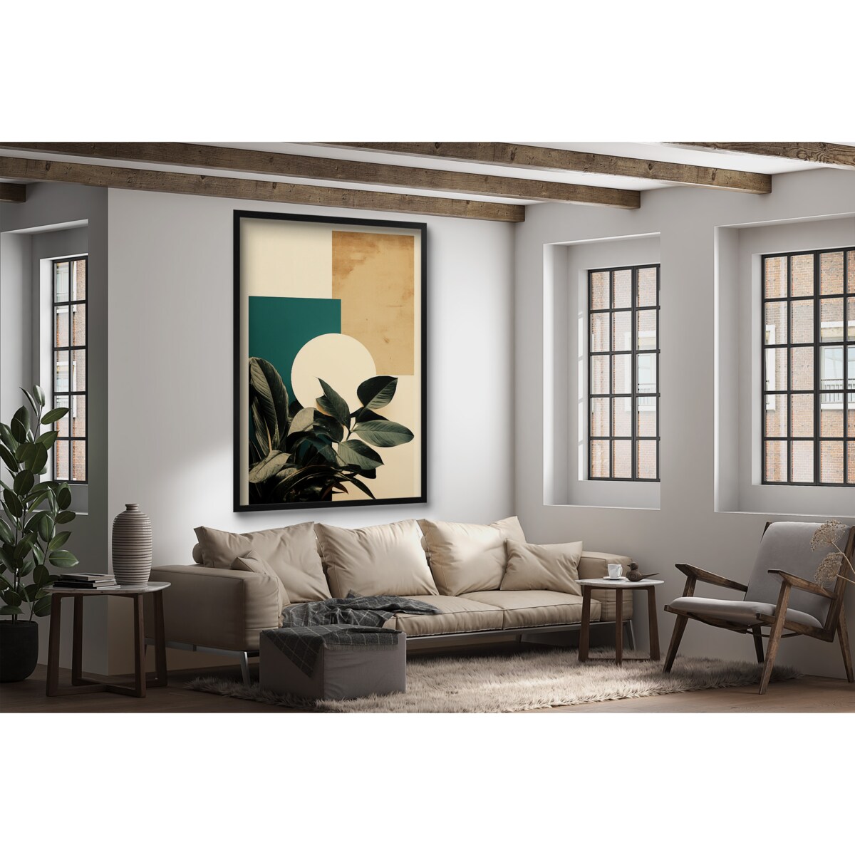 Nowoczesny Plakat ścienny Obraz na ścianę do salonu biura Geometria