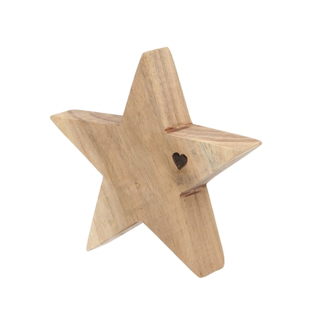 Dekoracja Wooden Star I 15x4x15 cm boże narodzenie, święta, świąteczne, brązowy, 15x4x15 cm