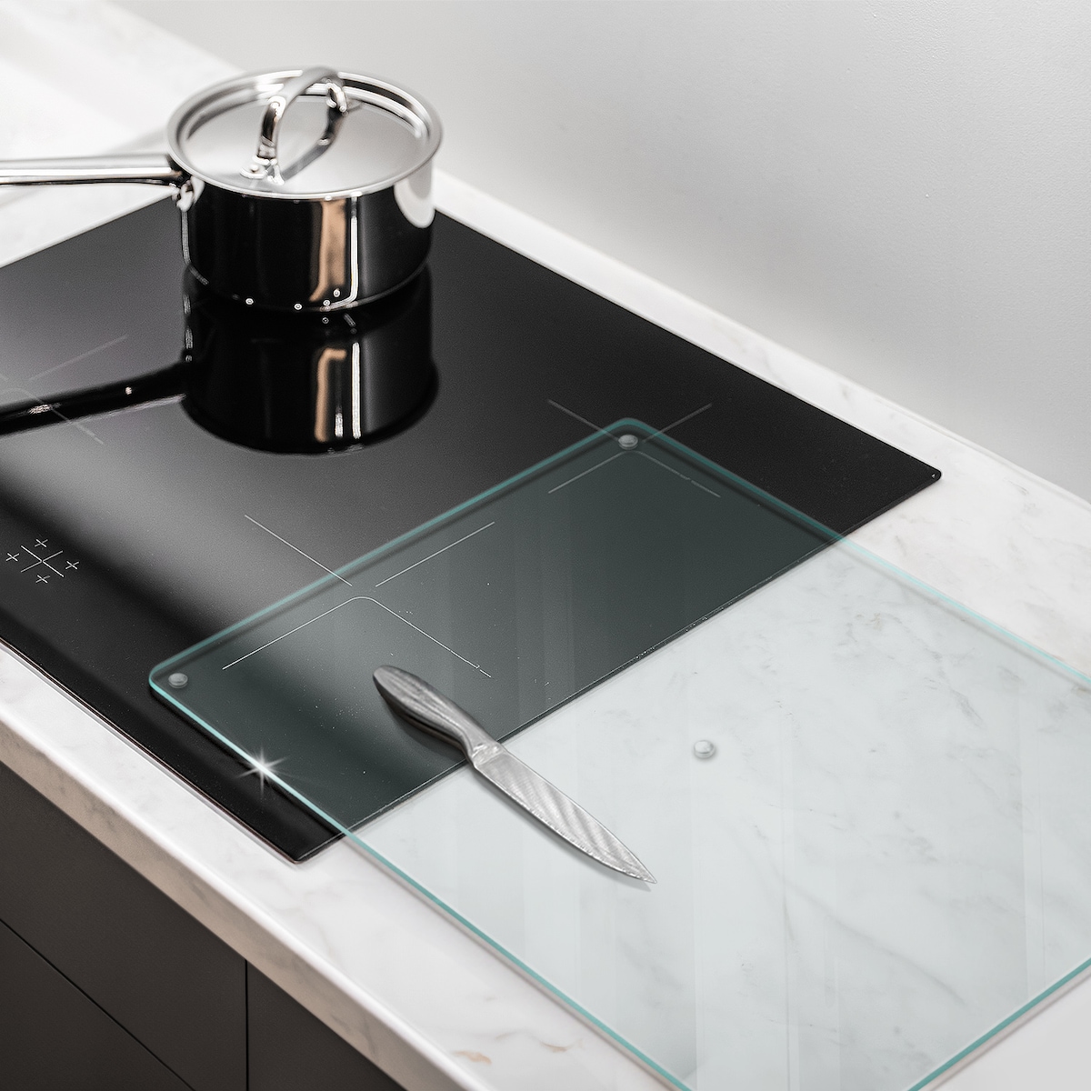 Deska do krojenia, szkło hartowane 52x40