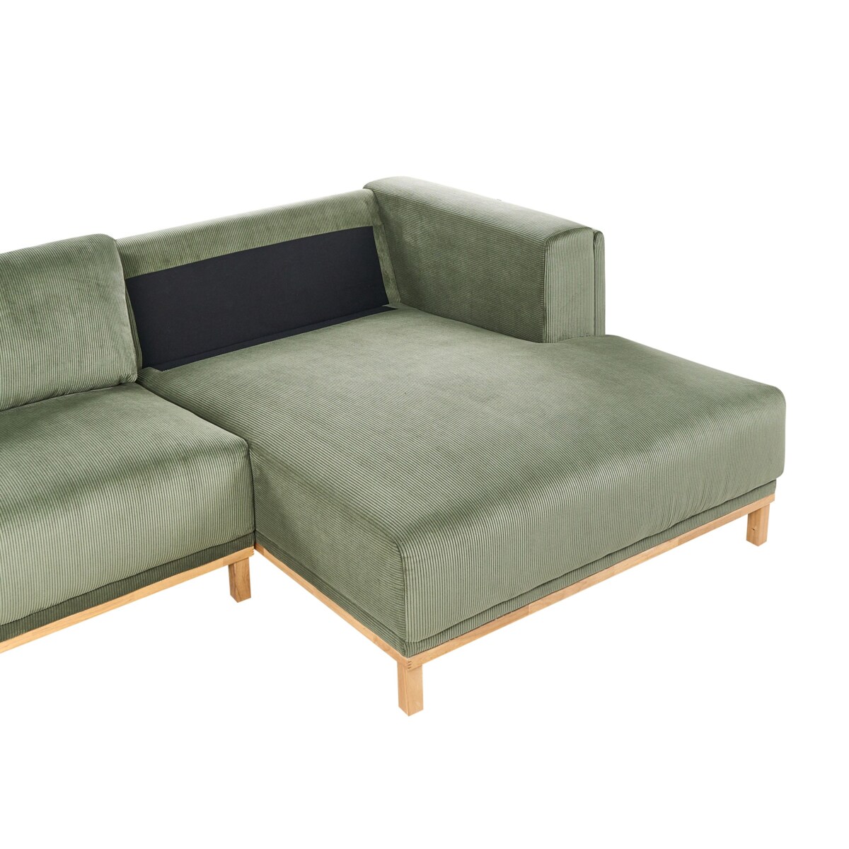 Narożnik dla 5 osób VENG Sztruks Zielony Lewostronny