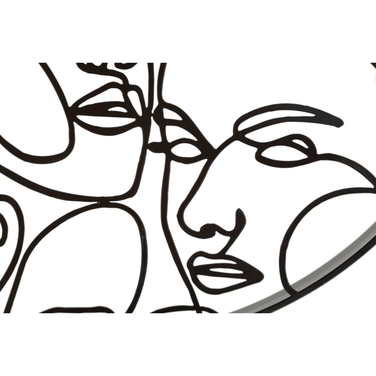 Zegar ścienny FACES, metalowy, czarny, Ø 50 cm