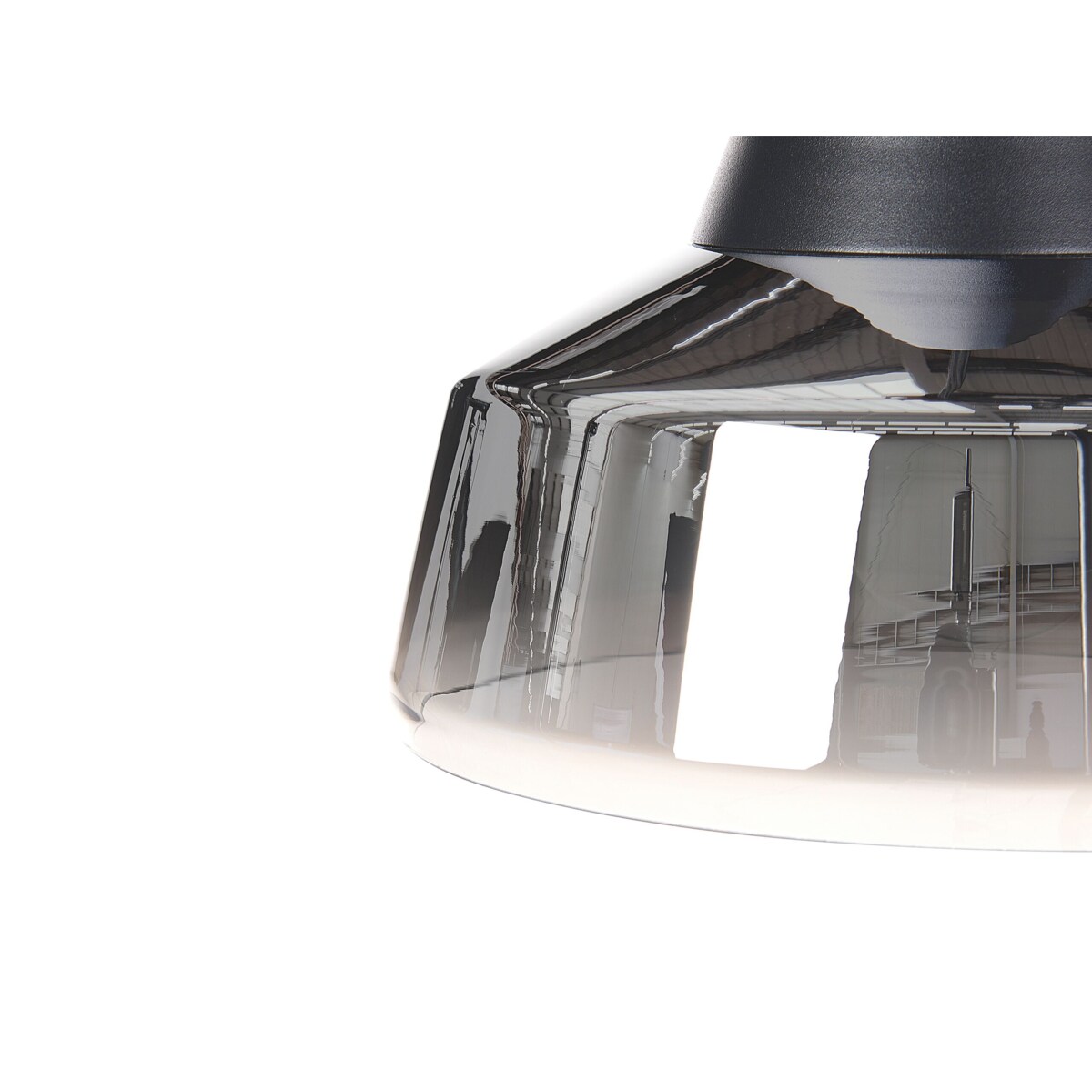 Lampa wisząca szklana czarno-srebrna TALPARO