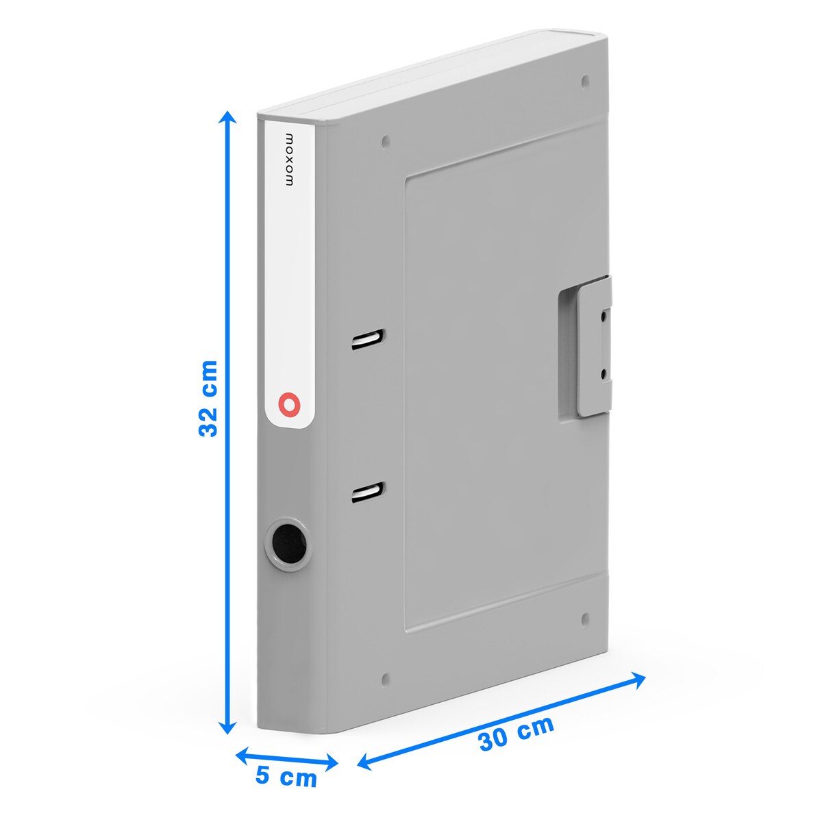 Segregator A4 Na Dokumenty Stojący 5 Cm Wąski Plastikowy Nowoczesny Jasnoszary