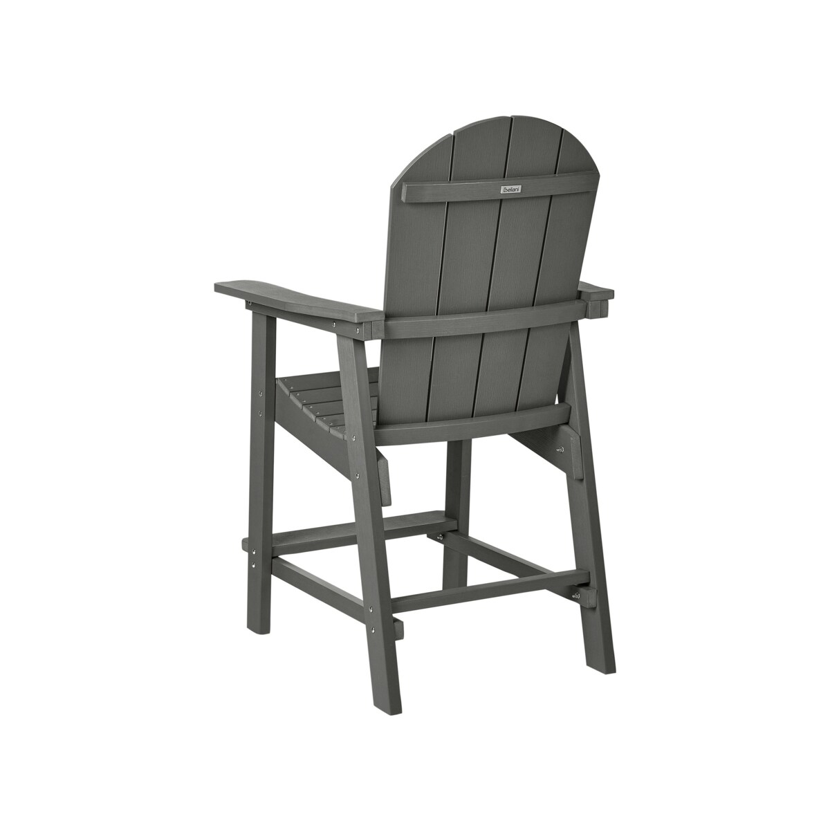 Zestaw mebli balkonowych Materiał syntetyczny Ciemnoszary ADIRONDACK