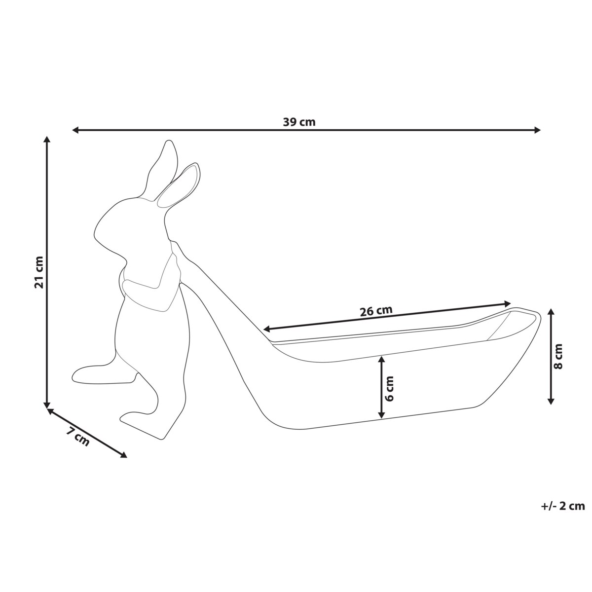 Patera dekoracyjna królik złota PROGO