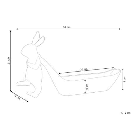 Patera dekoracyjna królik złota PROGO
