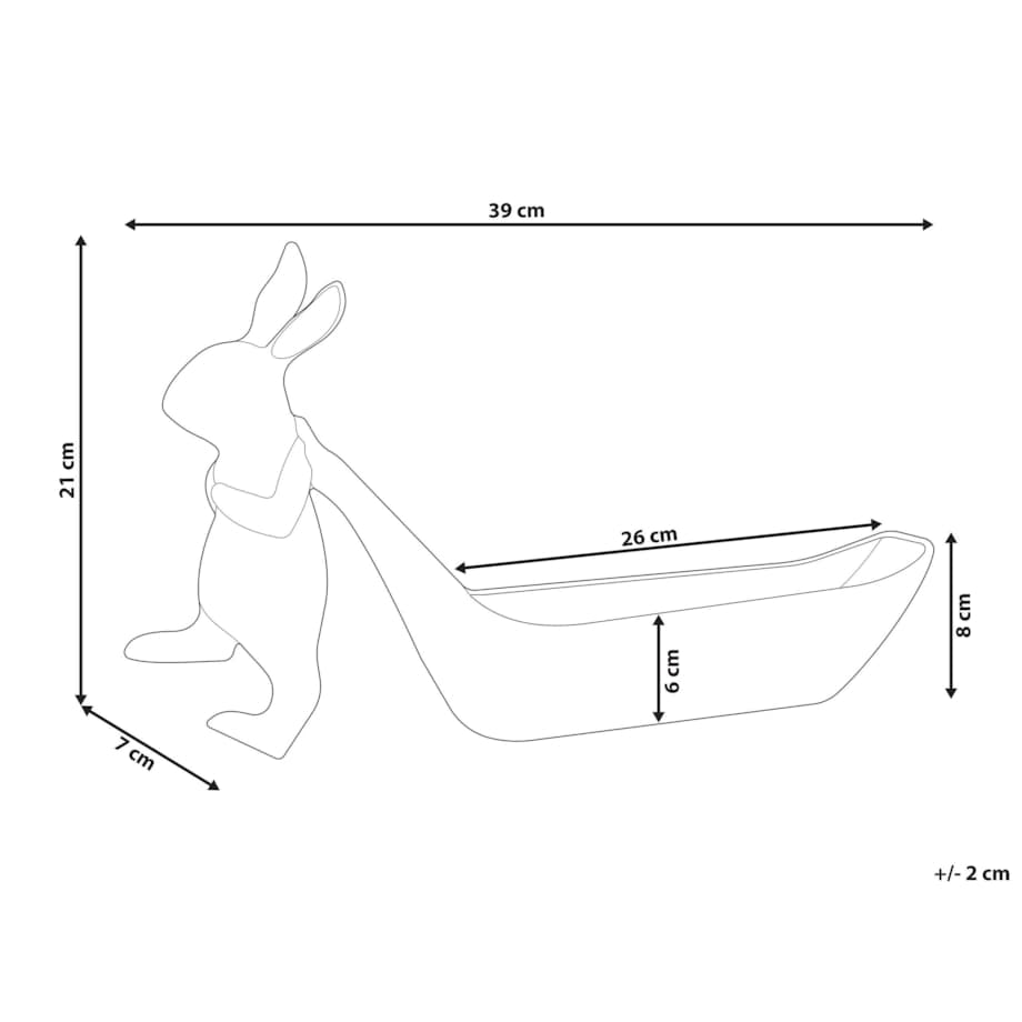 Patera dekoracyjna królik złota PROGO