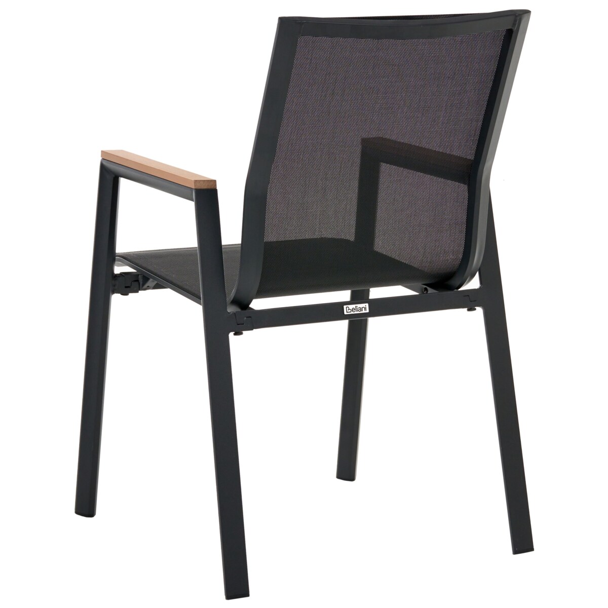 Zestaw ogrodowy dla 4 osób TIANO Metal Czarny