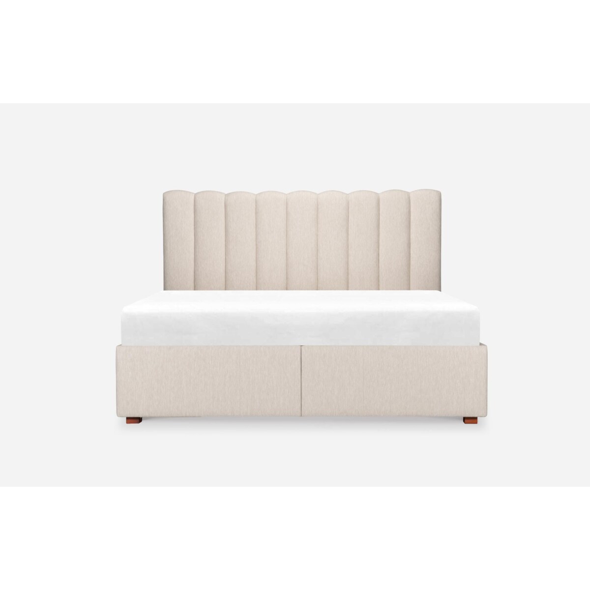 Łóżko Magnolia (200x200) z pojemnikiem na pościel w tkaninie Colourwash 11 Sand