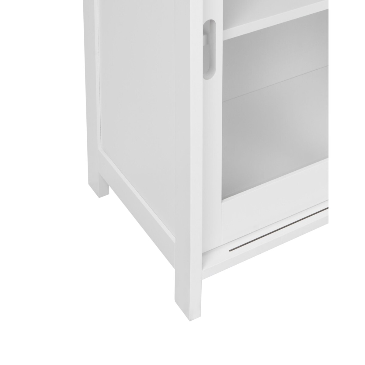 Witryna ze szklaną gablotą CRABTREE 86 cm Biały