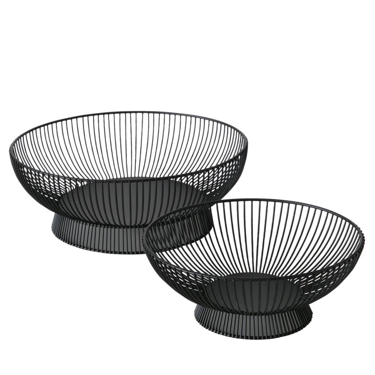 Metalowe misy Balu, 2 sztuki, czarne