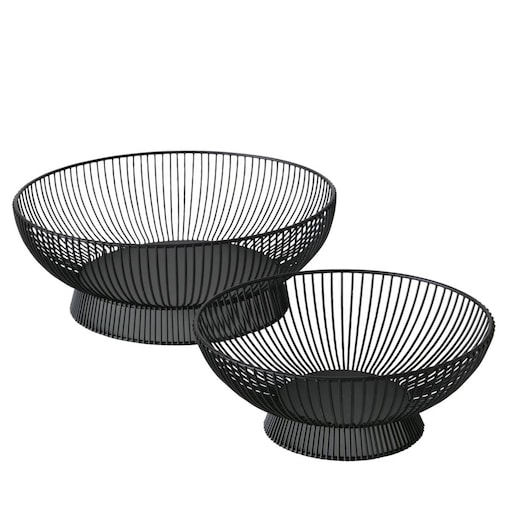 Metalowe misy Balu, 2 sztuki, czarne