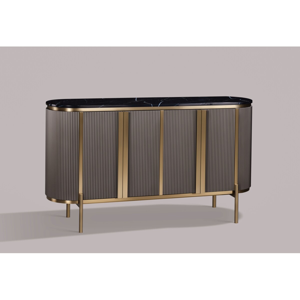 Komoda złota grafitowa Omega Glamour Premium 160x40x90